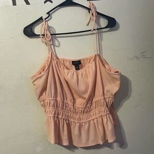 PEACH CROP TOP